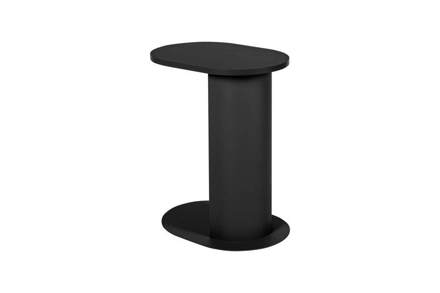 Stolík Nuno Vulcano Black v čiernej farbe.