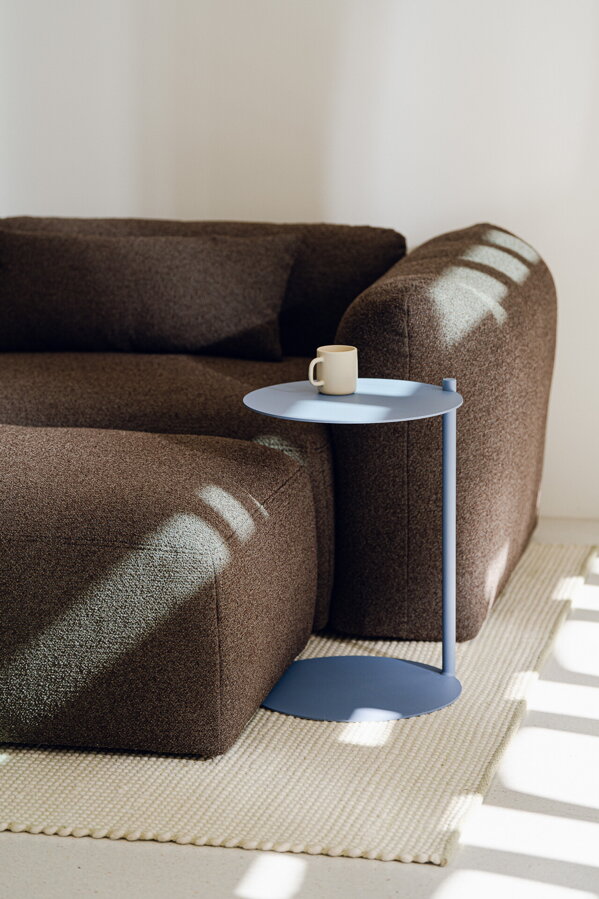 Ande Orange Peel kisasztal – narancssárga acél