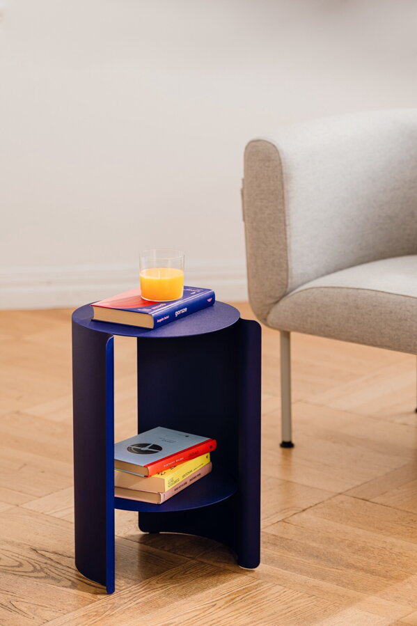 Ande Vulcano Black kisasztal – fekete acél