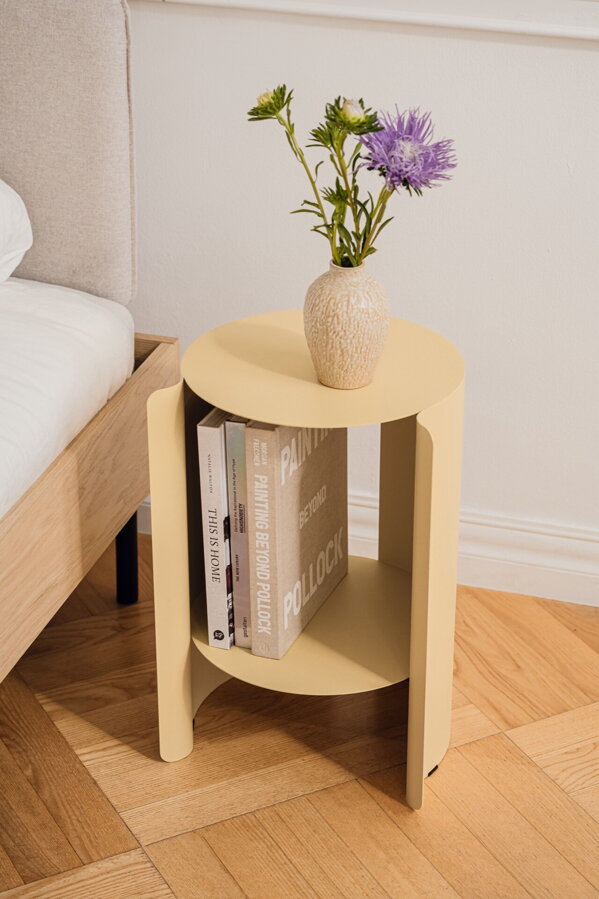 Ande Vulcano Black kisasztal – fekete acél