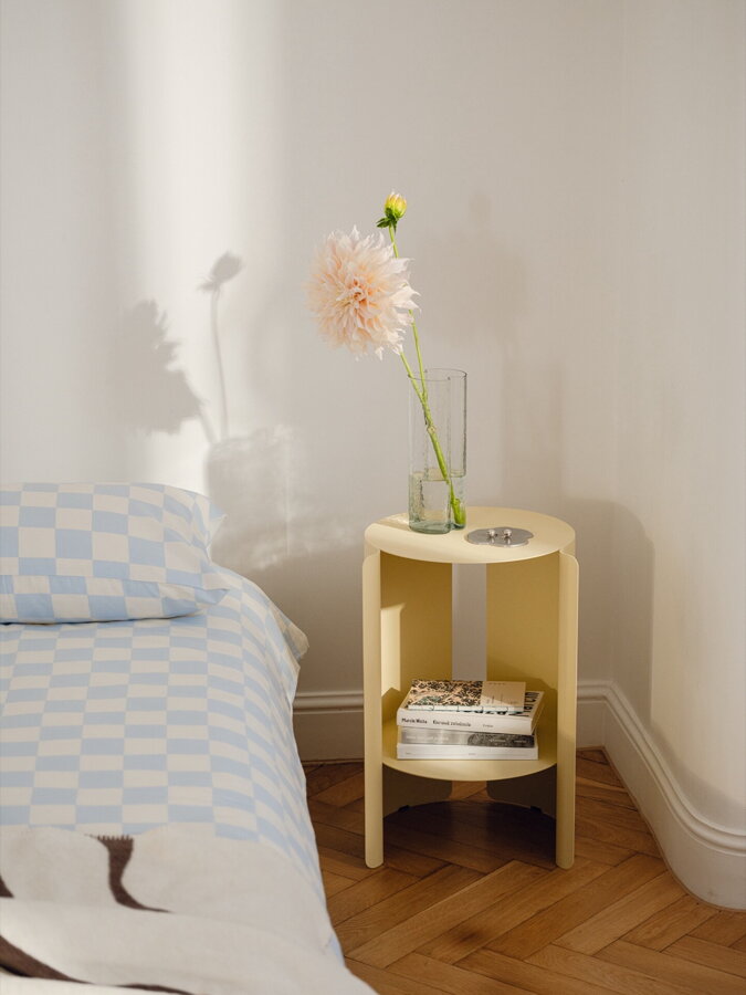 Ande Vulcano Black kisasztal – fekete acél