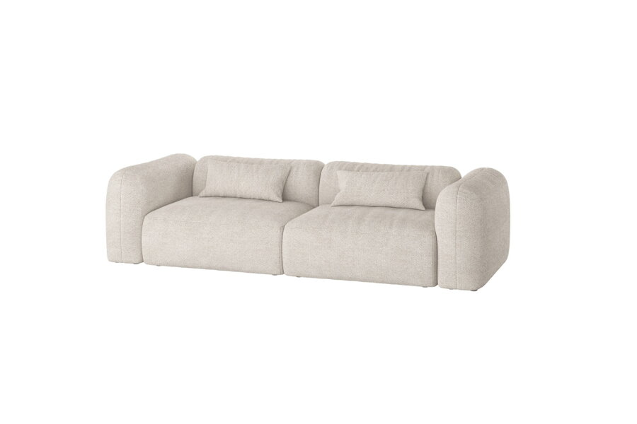 Rozkladacia pohovka Yaro Desert Beige Boucle, 3-miestna – béžová