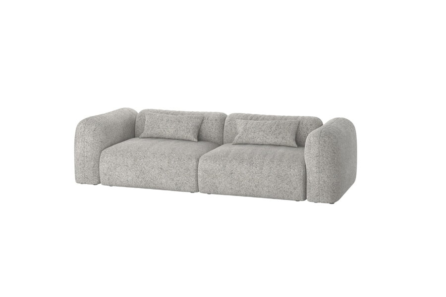 Rozkladacia pohovka Yaro Clay Grey Melange, 3-miestna – sivá