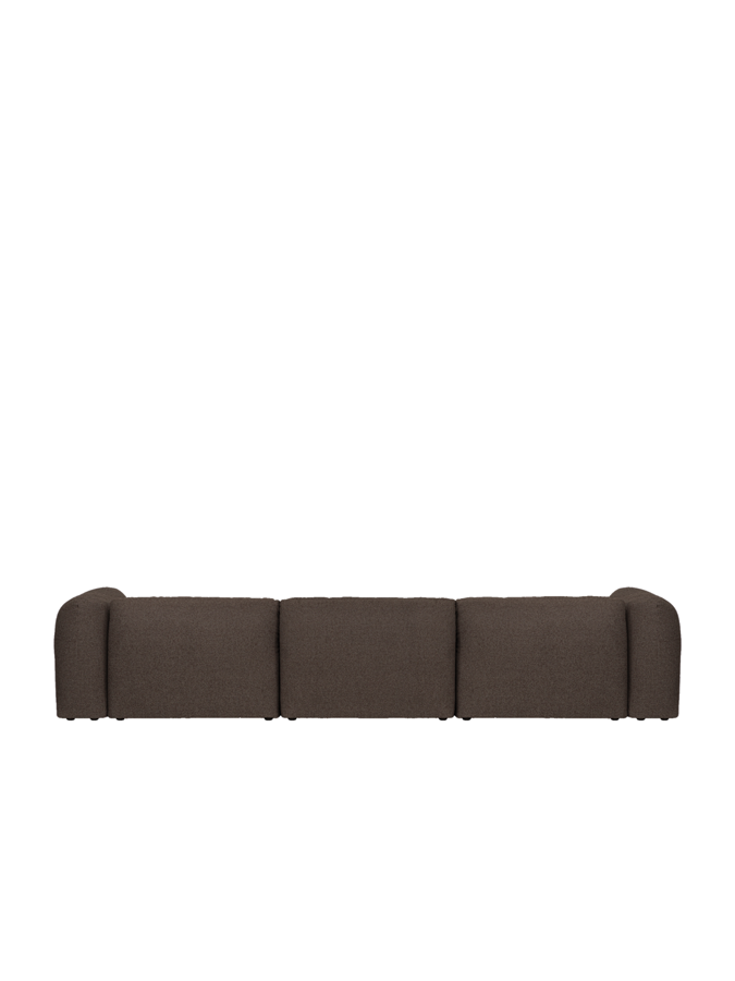 Yaro Chocolate Brown Boucle moduláris sarokkanapé, 4 személyes – sötétbarna