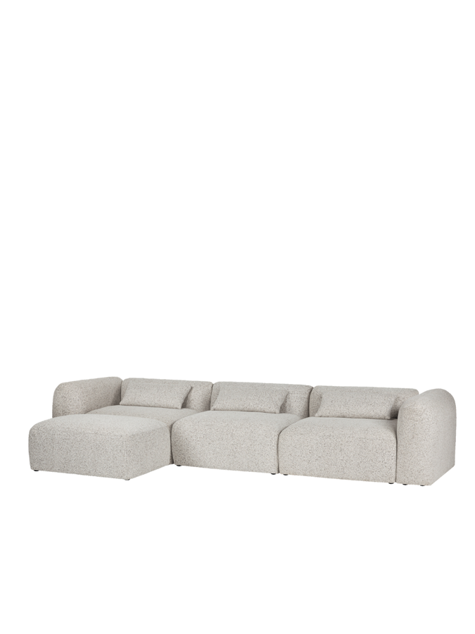 Yaro Clay Grey Melange moduláris sarokkanapé, 4 személyes – szürke
