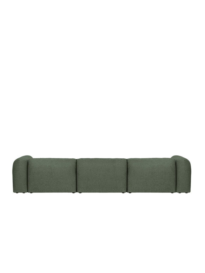 Yaro Thyme Green Bouclé moduláris sarokkanapé, 4 személyes – sötétzöld
