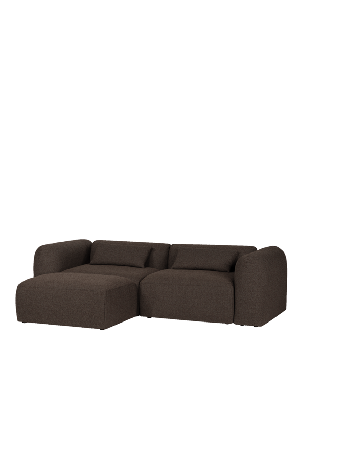 Yaro Chocolate Brown Bouclé ottomán – sötétbarna