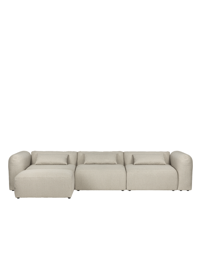 Yaro Desert Beige Bouclé ottomán – bézs