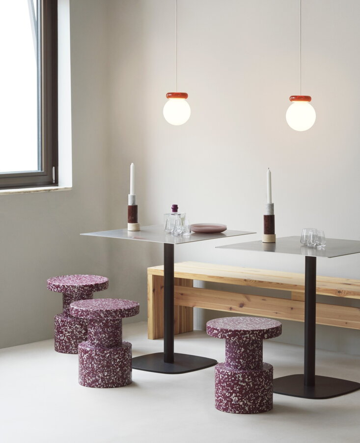 Bit Stool Burgundy kisasztal/szék – sötétvörös
