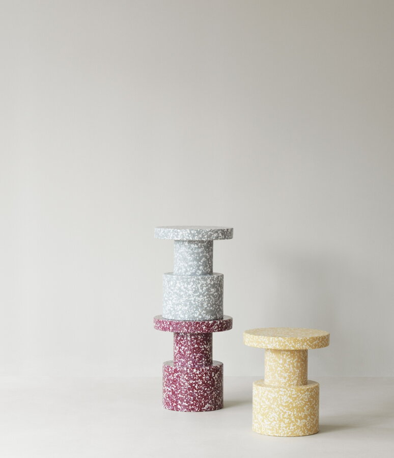 Bit Stool Mustard kisasztal/szék – mustárszínű