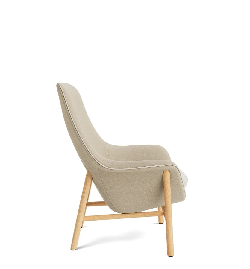 Kreslo Drape Lounge Chair High Oak – béžové/dub