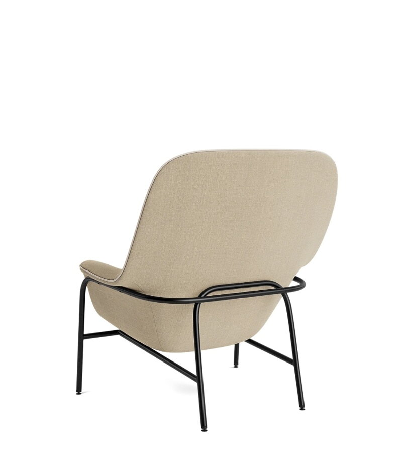 Kreslo Drape Lounge Chair High Black Steel – béžové/čierna oceľ