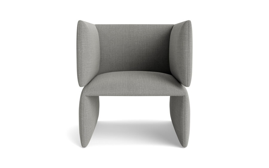Čalúnené sivé kreslo Fold Lounge Chair.