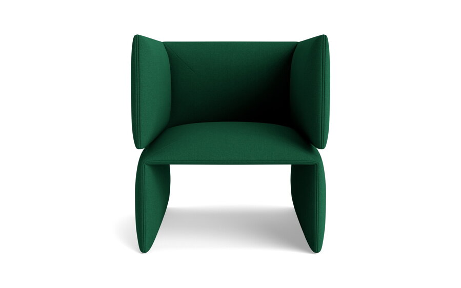 Čalúnené zelené  kreslo Fold Lounge Chair.