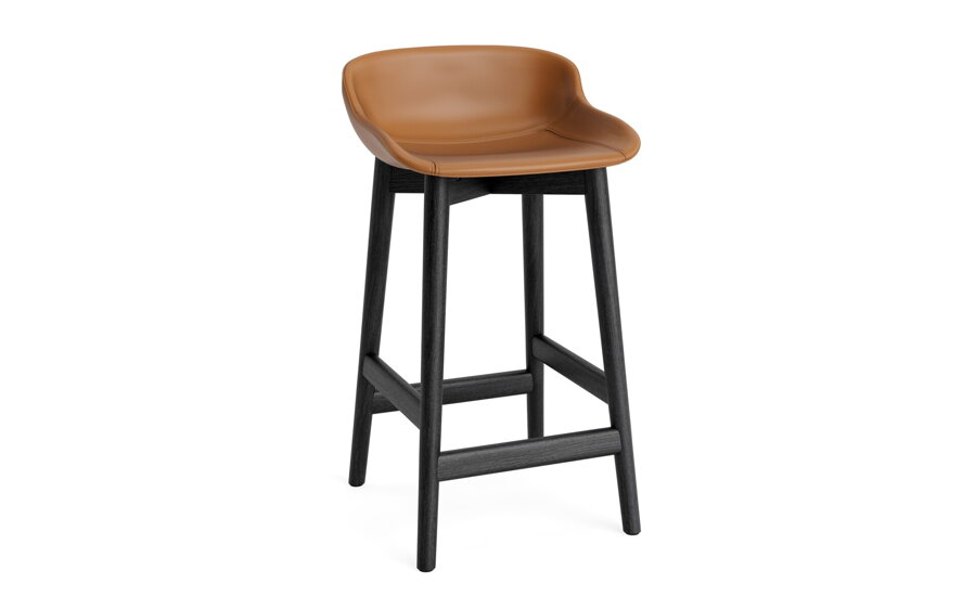 Barová stolička Hyg Barstool, 65 cm – tmavosivá/čierny dub