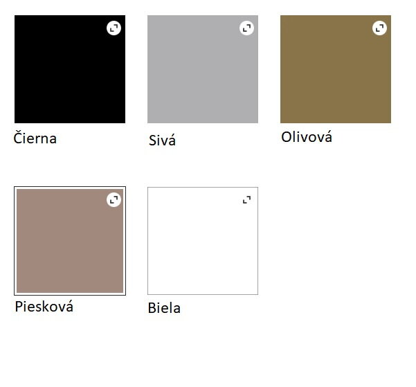 Vzorkovník farieb pre plastový sedák stoličky Hyg