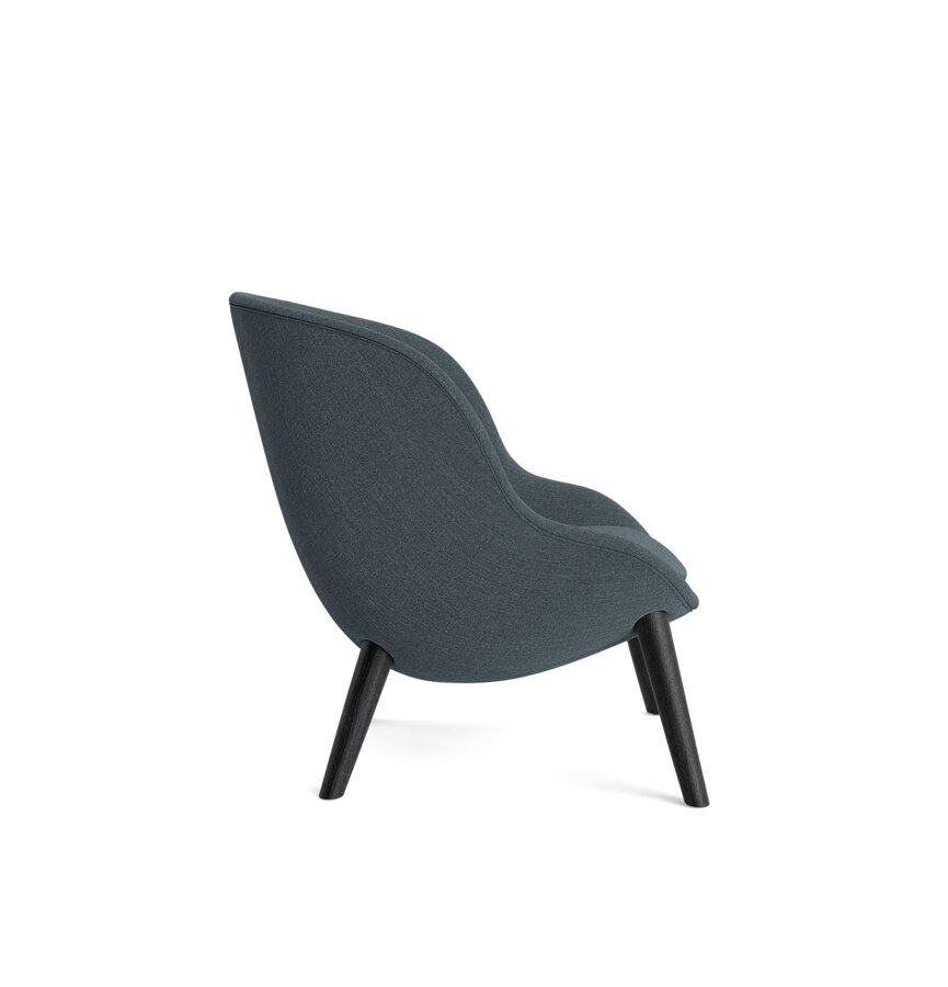 Kreslo Hyg Lounge Chair Low Black Oak – modrosivé/čierny dub