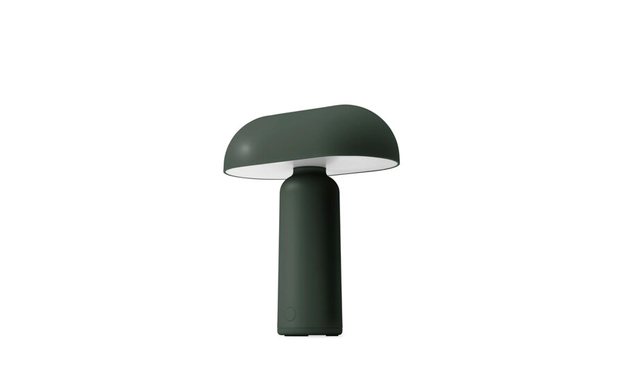 Prenosná stmievateľná stolová lampa Porta tmavozelenej farby