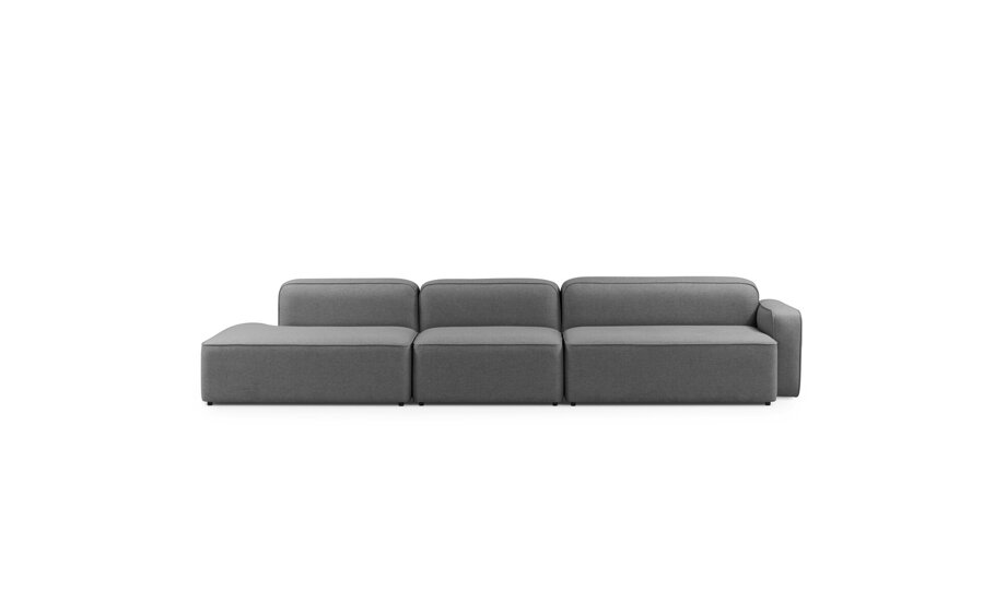 Sivá modulárna pohovka Rope Right Armrest.