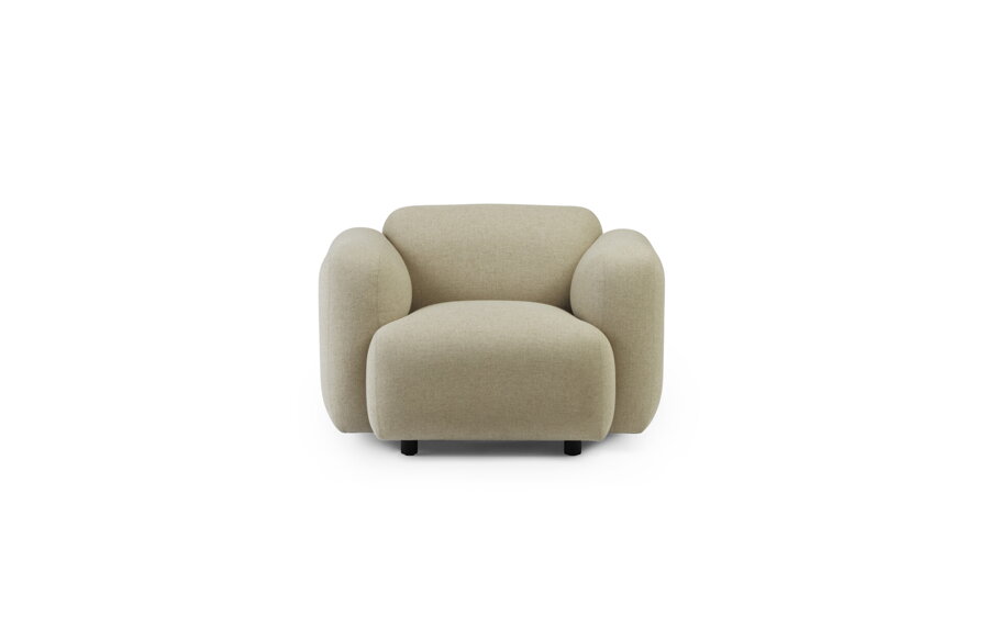 Kreslo Swell Armchair v béžovej farbe.