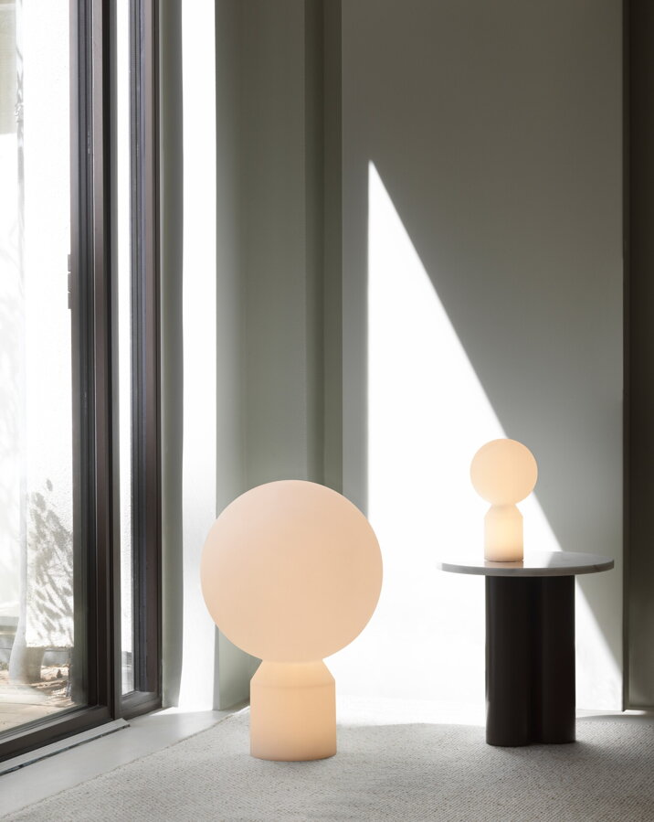 Porovnanie veľkostí pri malej a veľkej lampe
