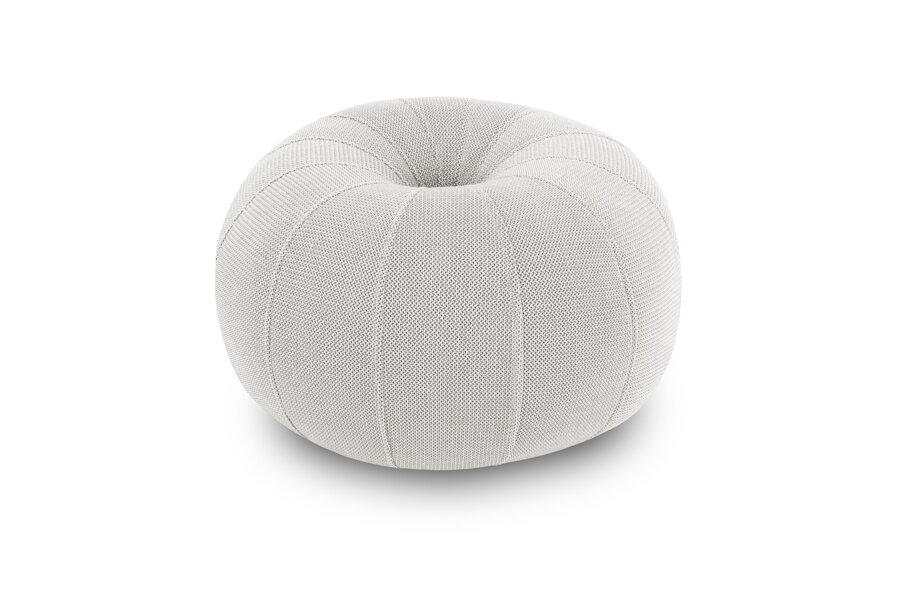 Puf Mandarina v kvalite látky 3D Agora a farebnom prevedení White.