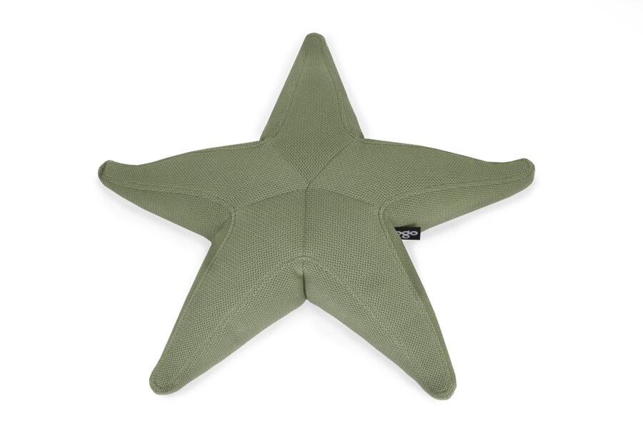 Puf Starfish v kvalite látky 3D Agora a farebnom prevedení Green.