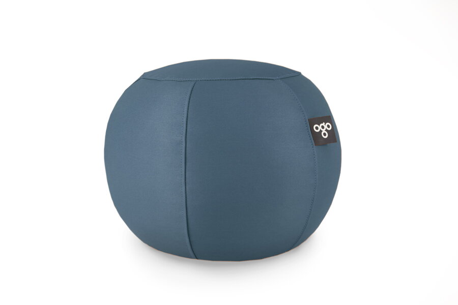 Tmavomodrý puf Perla Compact.