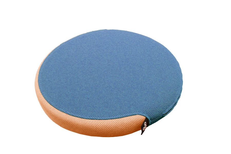 Poduška Dot Cushion v kvalite látky 3D Agora a farebnom prevedení Blue/Savanne..