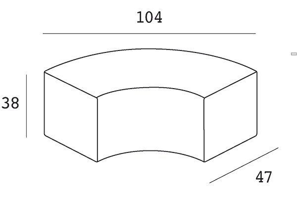 Rozmery modulárneho boxu Twist v 3D.