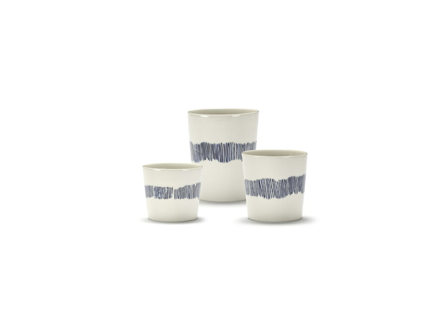 Feast White Blue Stripes eszpresszó csésze – fehér/kék