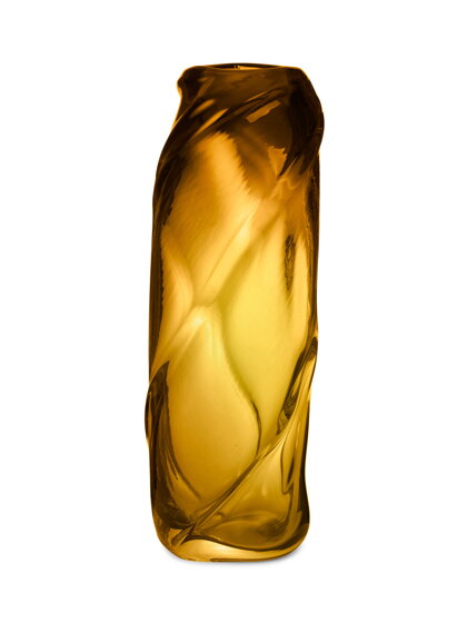 Váza Water Swirl Vase, vysoká – jantárová