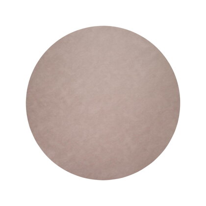 Kožený koberec Circle – teplý sivý